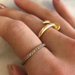 Gold and Diamond Infinity Band